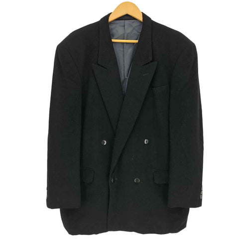 カシミヤ CASHMERE カシミヤ100 パワーショルダー ダブルブレスト テーラードジャケット メンズ ALL