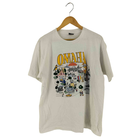 スクリーンスターズ SCREEN STARS コピーライト1993 USA製 OMAHA Tourist Spot Map Tシャツ メンズ import:XL