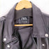 ザラ ZARA エコレザーダブルライダースジャケット メンズ import:XL