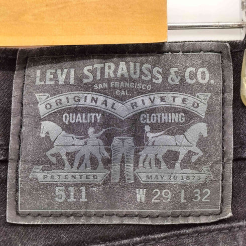 リーバイス Levis 511 後染め ブラック スリム フィット デニム パンツ メンズ W29 L32
