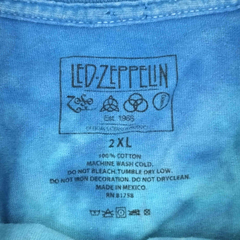 バンドプリント L/S タイダイTシャツ メンズ 2XL