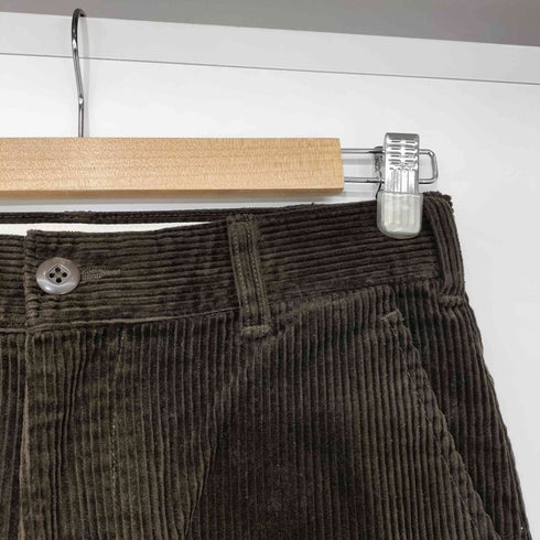ユニクロユー UNIQLO U コーデュロイワイドフィットワークパンツ 73cm ダークブラウン メンズ 73cm
