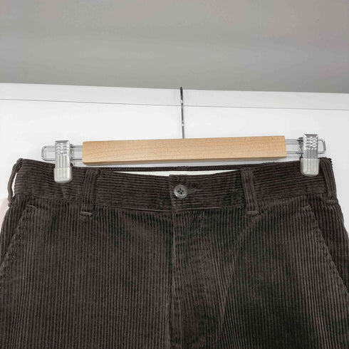 ユニクロユー UNIQLO U コーデュロイワイドフィットワークパンツ 73cm ダークブラウン メンズ 73cm
