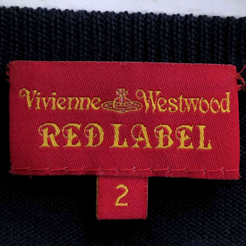 ヴィヴィアンウエストウッドレッドレーベル Vivienne Westwood RED LABEL オーブ刺繍 Vネック ニットカーディガン レディース JPN:2