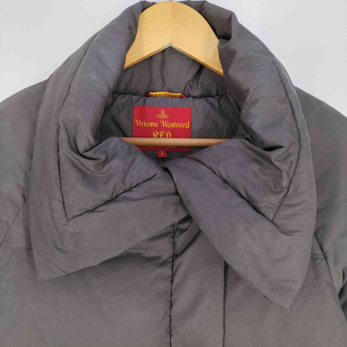 ヴィヴィアンウエストウッドレッドレーベル Vivienne Westwood RED LABEL オーブボタン付き BIGカラー ダウンジャケット レディース JPN:3