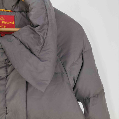 ヴィヴィアンウエストウッドレッドレーベル Vivienne Westwood RED LABEL オーブボタン付き BIGカラー ダウンジャケット レディース JPN:3