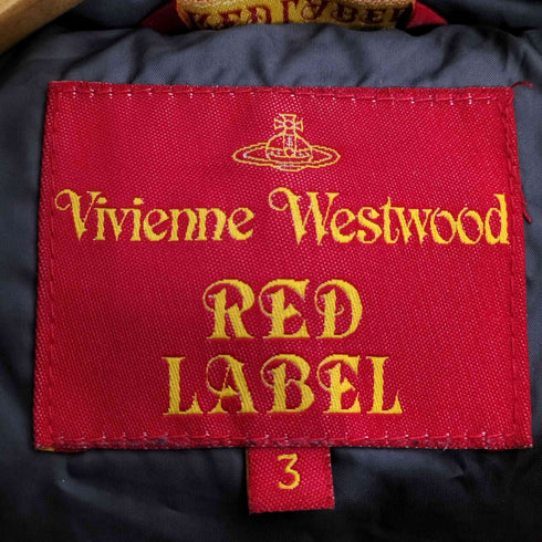ヴィヴィアンウエストウッドレッドレーベル Vivienne Westwood RED LABEL オーブボタン付き BIGカラー ダウンジャケット レディース JPN:3