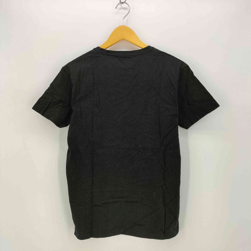 バーバリーブラックレーベル BURBERRY BLACK LABEL ロゴ 刺繍 Vネック S/S Tシャツ メンズ JPN:3