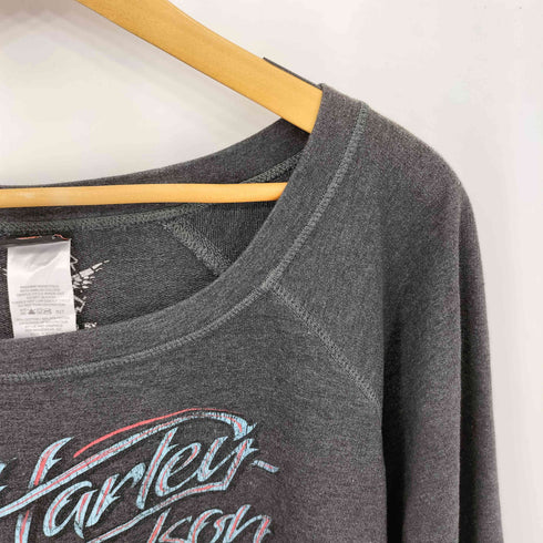 ハーレーダビッドソン HARLEY-DAVIDSON 両面プリント クルーネックロンT メンズ