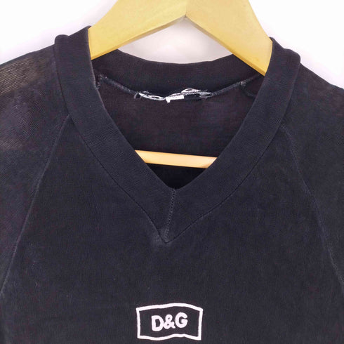 ディーアンドジードルチェアンドガッバーナ D&G DOLCE&GABBANA Vネック S/S カットソー レディース import:M