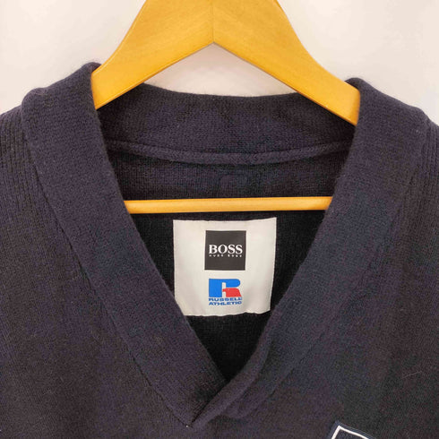 ヒューゴボス HUGO BOSS ワッペン ニットカーディガン メンズ L