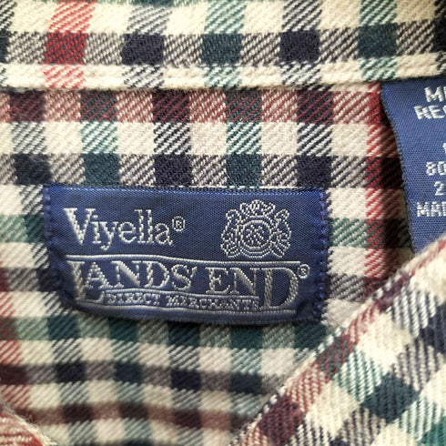 ランズエンド LANDS END Viyella ウールチェックBDシャツ メンズ JPN:L