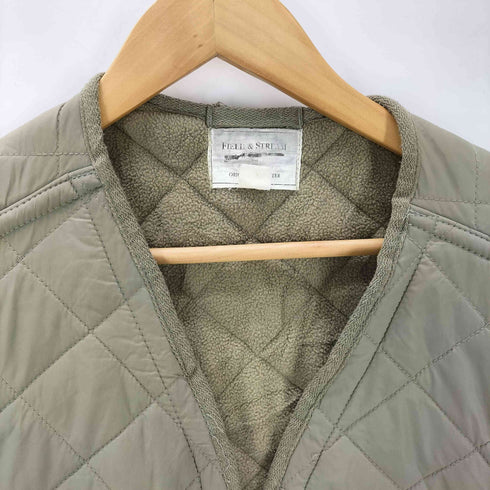 FIELD & STREAM 00S 裏地 ボア フリース リバーシブル ダイヤ キルティング ナイロン ベスト メンズ import:L