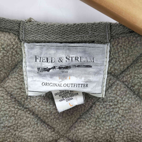 FIELD & STREAM 00S 裏地 ボア フリース リバーシブル ダイヤ キルティング ナイロン ベスト メンズ import:L