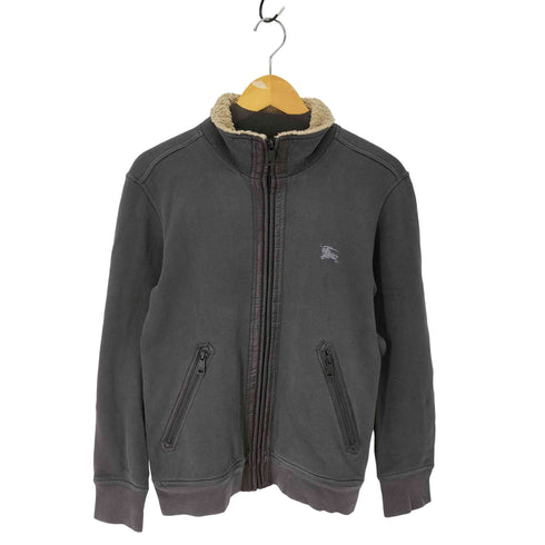 バーバリーブラックレーベル BURBERRY BLACK LABEL 襟裏ボア スウェットトラックジャケット メンズ JPN:2