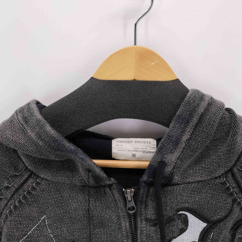 UNBORN SOCIETY Corporation 7gg Knit Hoodie メンズ import:XL