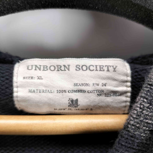 UNBORN SOCIETY Corporation 7gg Knit Hoodie メンズ import:XL
