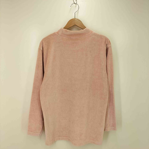 シュミーズラコステ CHEMISE LACOSTE 80S LOISIRS モックネック ワニロゴ ベロア長袖カットソー メンズ JPN:42