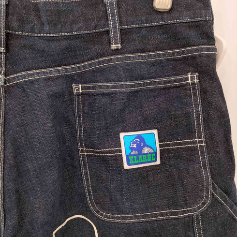 エクストララージ XLARGE バックプリント デニムハーフ パンツ メンズ FR:36-38
