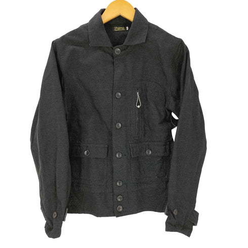 Dapper's ダッパーズ ブラック シャンブレー ワーク ジャケット ボールチェーンジップ メンズ 36
