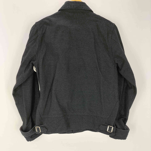 Dapper's ダッパーズ ブラック シャンブレー ワーク ジャケット ボールチェーンジップ メンズ 36