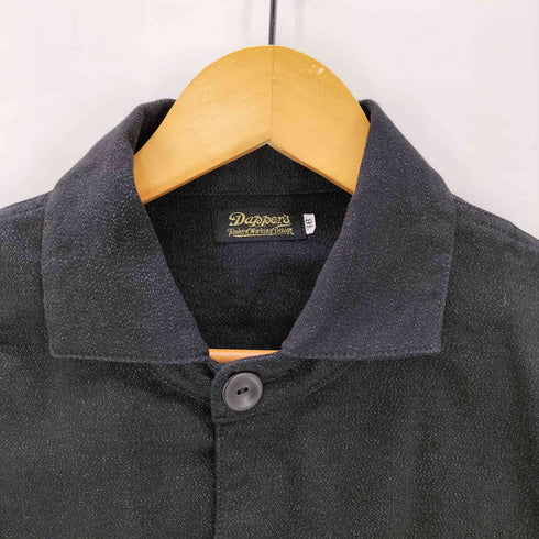 Dapper's ダッパーズ ブラック シャンブレー ワーク ジャケット ボールチェーンジップ メンズ 36