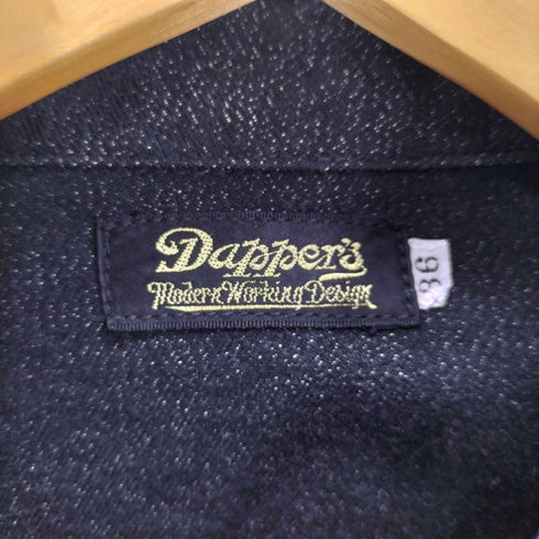 Dapper's ダッパーズ ブラック シャンブレー ワーク ジャケット ボールチェーンジップ メンズ 36