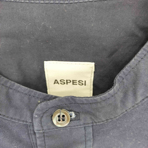 アスペジ ASPESI コットン ヘンリーネック 長袖ポロシャツ レディース import:S