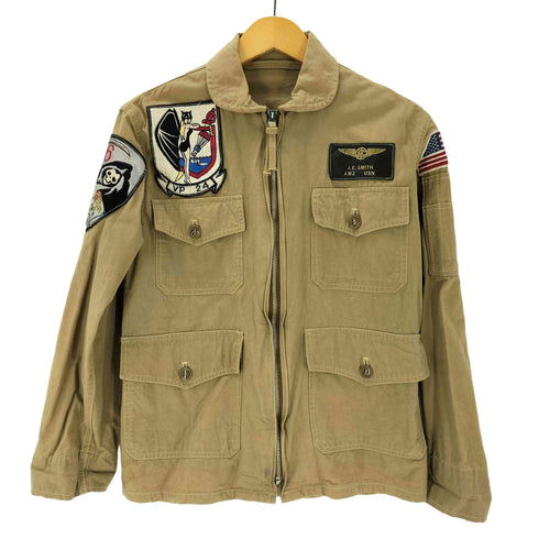 バズリクソンズ BUZZ RICKSONS JACKET FLYING VERY LIGHT MFG. CO. 社製 VP-24部隊 星条旗 バットマン 死神 アメトラ 刺繍 カスタム サマー フライト ジャケット CONMAR ジップ メンズ US:34