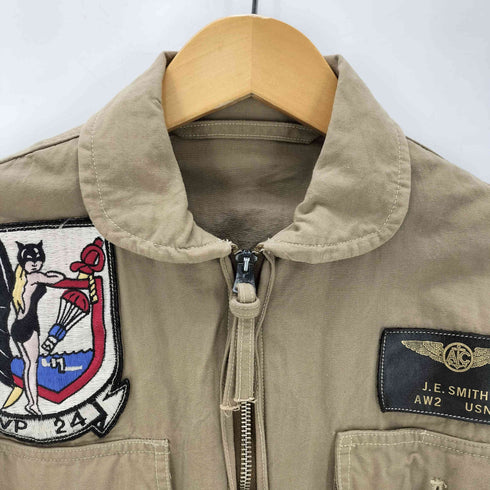 バズリクソンズ BUZZ RICKSONS JACKET FLYING VERY LIGHT MFG. CO. 社製 VP-24部隊 星条旗 バットマン 死神 アメトラ 刺繍 カスタム サマー フライト ジャケット CONMAR ジップ メンズ US:34