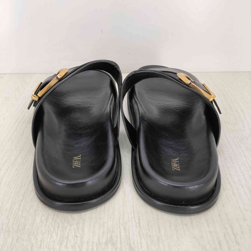 ザラ ZARA バックル フラットサンダル レディース EUR:37