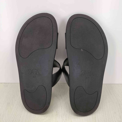 ザラ ZARA バックル フラットサンダル レディース EUR:37