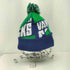 NHL チームロゴ刺繍 総柄 ボンボン ニット帽 メンズ