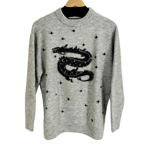 ザラ ZARA Grupo Inditex ドラゴンニットセーター レディース import:XS
