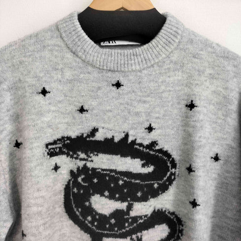 ザラ ZARA Grupo Inditex ドラゴンニットセーター レディース import:XS