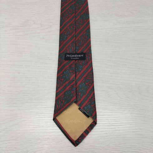 イヴサンローラン Yves Saint Laurent 総柄シルクネクタイ メンズ