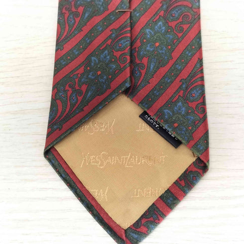 イヴサンローラン Yves Saint Laurent 総柄シルクネクタイ メンズ