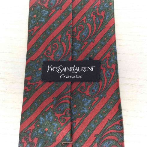 イヴサンローラン Yves Saint Laurent 総柄シルクネクタイ メンズ