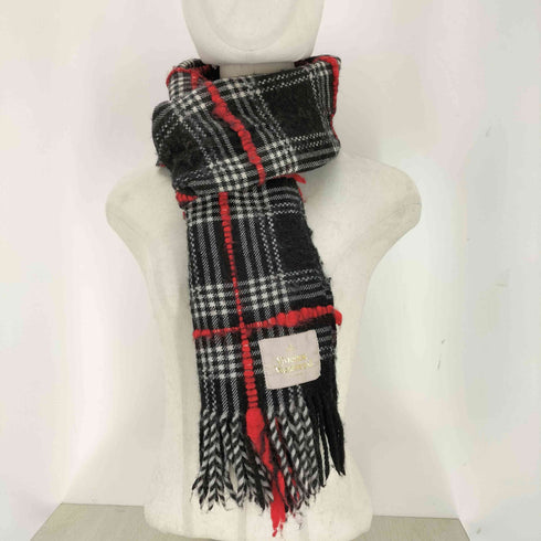 ヴィヴィアンウエストウッドアクセサリー Vivienne Westwood Accessories ノバチェック柄フリンジマフラー レディース