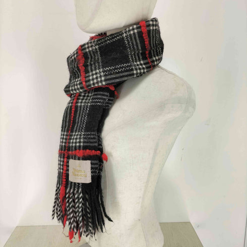 ヴィヴィアンウエストウッドアクセサリー Vivienne Westwood Accessories ノバチェック柄フリンジマフラー レディース