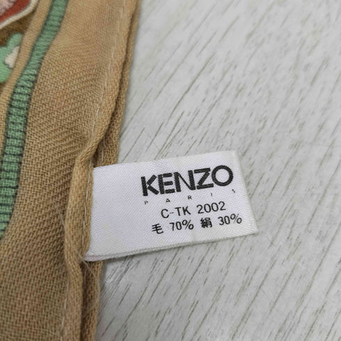 ケンゾー KENZO ウールシルク ペイズリー柄大判スカーフ メンズ