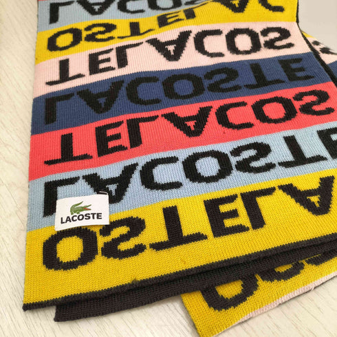 ラコステ LACOSTE ロゴ総柄マフラー メンズ