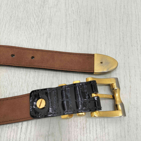 KWANPEN クロコダイル レザー ベルト メンズ