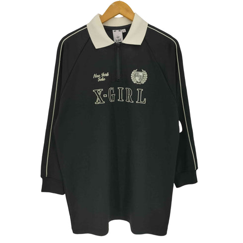 エックスガール X-girl 25ss HALF ZIP JERSEY DRESS ハーフジップ ジャージー ドレス レディース JPN:M