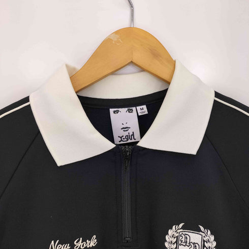 エックスガール X-girl 25ss HALF ZIP JERSEY DRESS ハーフジップ ジャージー ドレス レディース JPN:M