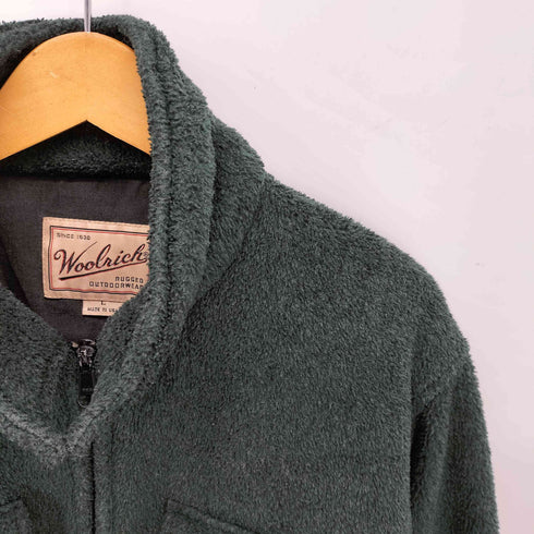 ウールリッチ WOOLRICH 90S USA製 POLARTEC ポーラテック ジップアップ スタンドカラー フリース ジャケット メンズ import:L