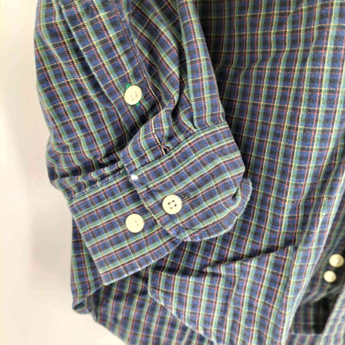トミーヒルフィガー TOMMY HILFIGER ロゴ刺繍 ボタンダウンチェックシャツ メンズ import:L