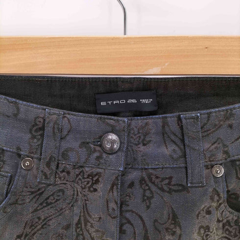 エトロ ETRO イタリア製 ペイズリーストレッチパンツ レディース