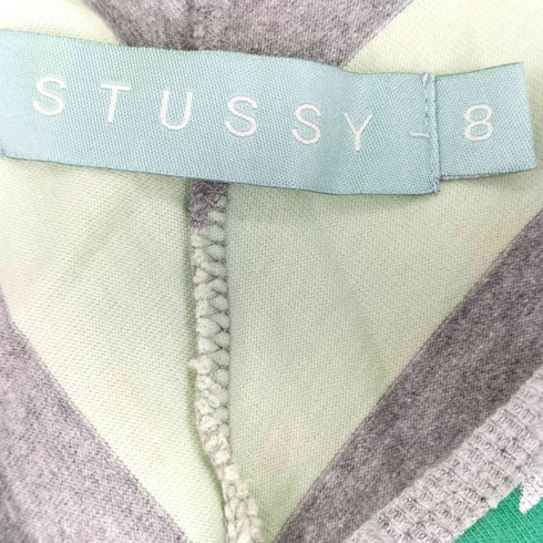 ステューシー Stussy 90S 紺タグ フロントプリント Vネック カットソー レディース US:8
