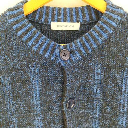 JUNTAE KIM 24AW BICOLOR CORSET KNIT CARDIGAN バイカラー コルセット ニット カーディガン メンズ import:M